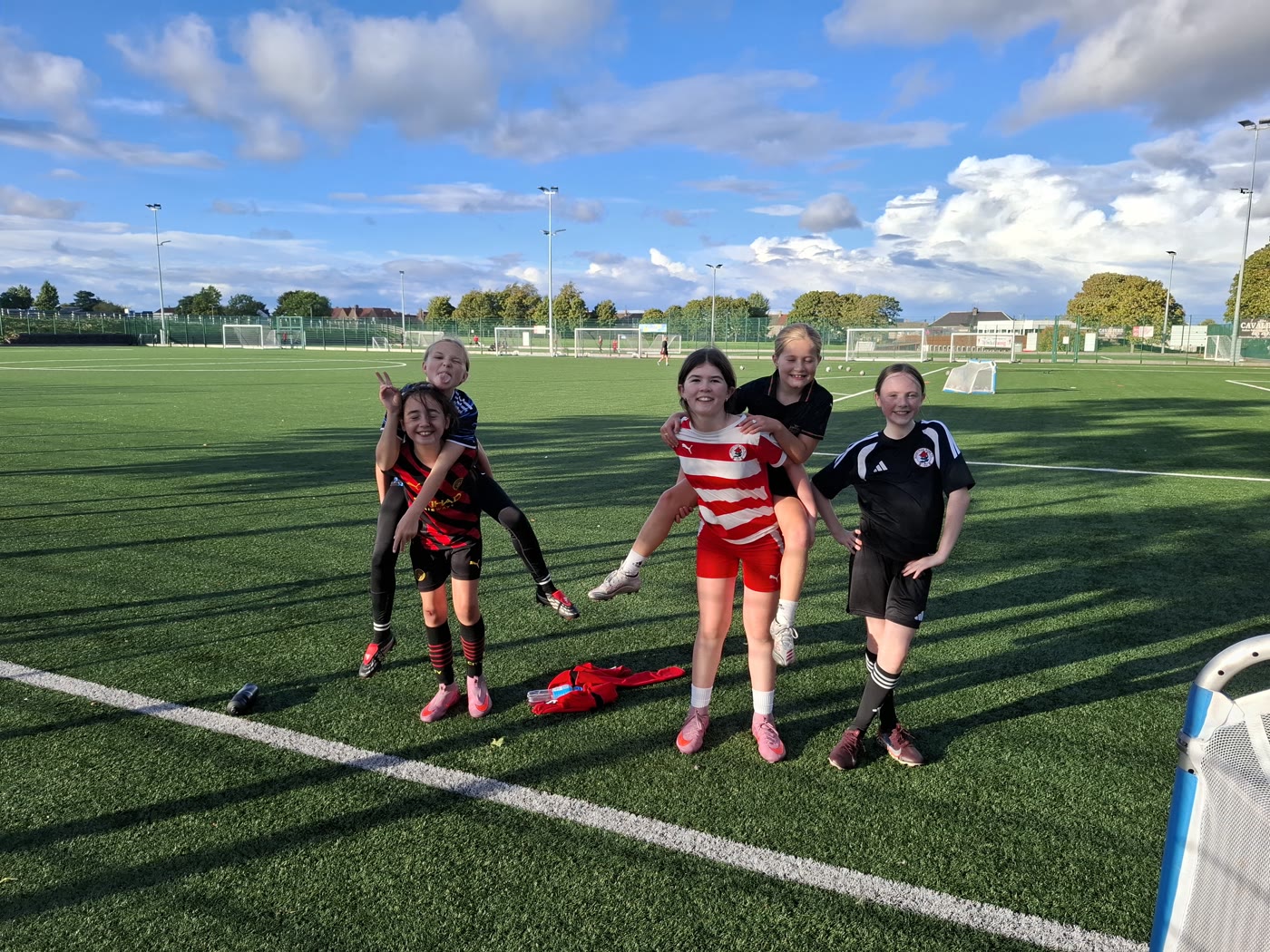 Players celebrating at the end of a session